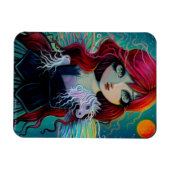 Amethyst Unicorn Faiasy Fantasy Art Magnet (Horizontal)