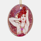 Amethyst-Verzierung Alphonse Mucha Keramik Ornament (Rechts)