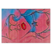 Amethyst Vibes Edition 1 Glaskunst Schneidebrett (Vorderseite)