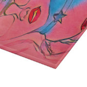 Amethyst Vibes Edition 1 Glaskunst Schneidebrett (Ecke)