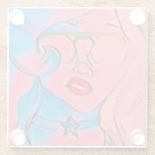 Amethyst Vibes Glass Untersetzer (Rückseite)