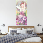 Amethyst (Vier Juwelen), Alphonse Mucha Leinwanddruck (Insitu (Schlafzimmer))