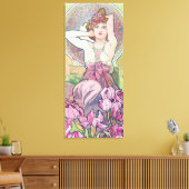 Amethyst (Vier Juwelen), Alphonse Mucha Leinwanddruck (Insitu (Wohnzimmer))