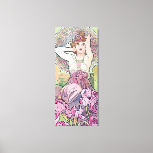 Amethyst (Vier Juwelen), Alphonse Mucha Leinwanddruck (Vorderseite)