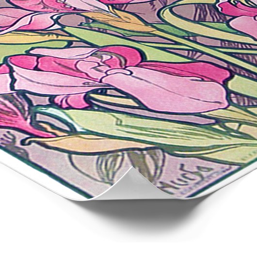 Amethyst (Vier Juwelen), Alphonse Mucha Poster (Ecke)