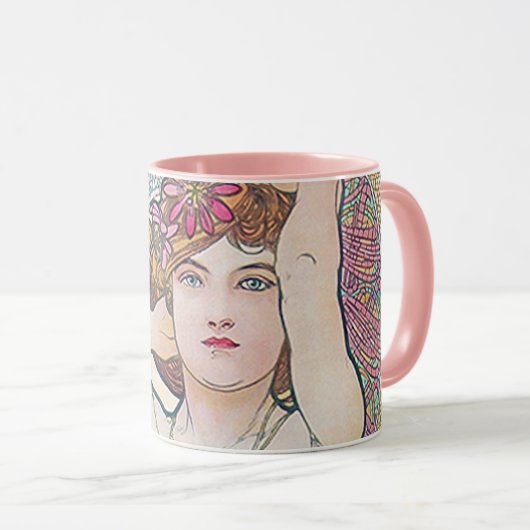 Amethyst (Vier Juwelen), Alphonse Mucha Tasse (VorderseiteRechts)