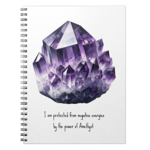 Amethyst Violetter Schutz Kristall Metaphysisch Notizblock