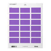Amethyst (Vollfarbe) Adressaufkleber (Vorne)