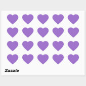 Amethyst (Vollfarbe) Herz-Aufkleber (Blatt)