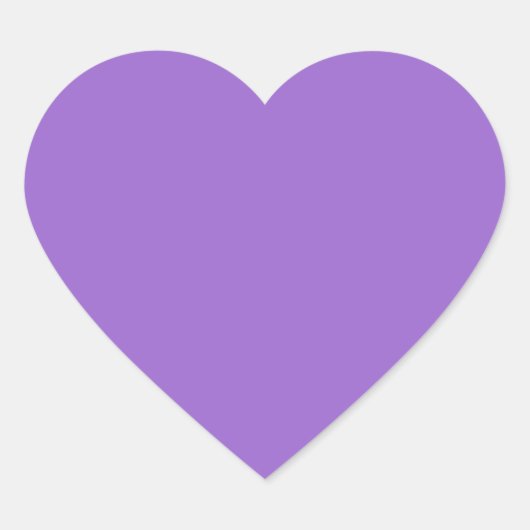 Amethyst (Vollfarbe) Herz-Aufkleber (Vorderseite)