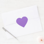 Amethyst (Vollfarbe) Herz-Aufkleber (Umschlag)
