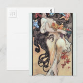 Amethyst von Alphonse Mucha Postkarte (Vorne/Hinten)