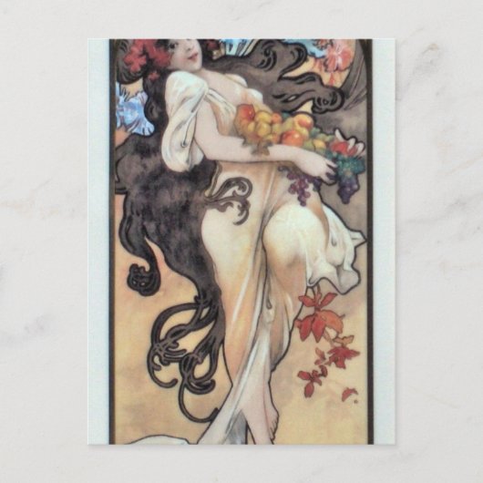 Amethyst von Alphonse Mucha Postkarte (Vorderseite)
