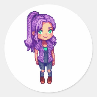 Amethyst Wanderer Runder Aufkleber