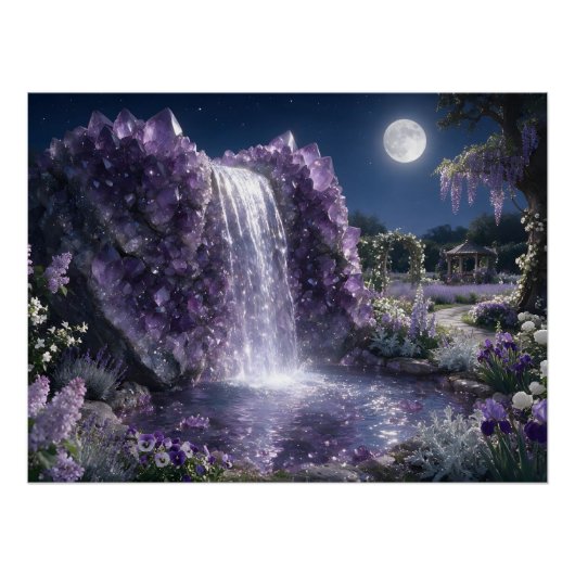 Amethyst-Wasserfall im Februar Poster (Vorderseite)