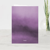 Amethyst Watercolor Crystals Foto Abschluss Dankeskarte (Rückseite)