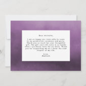 Amethyst Watercolor Crystals Foto Abschluss Dankeskarte (Rückseite)