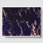 Amethyst Watercolor Geode BarefootBride™ Gästebuch (Rückseite)