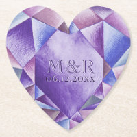 Amethyst Watercolor Herz 33. Hochzeitstag