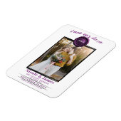 Amethyst Wax Siegel Foto Wedding Save the Date Magnet (Linke Seite)