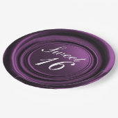 Amethyst Wax Siegel Tropfen Klasse Sweet 16 Weddin Pappteller (Schrägansicht)