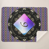 Amethyst Wedding Anniversary Mandala Sherpadecke (Vorderseite (Horizontal))