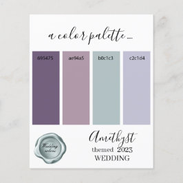 Amethyst Wedding color Farbpalette Karte 2023