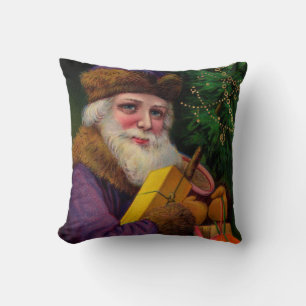 Amethyst-Weihnachtsmann-Wurfkissen Kissen