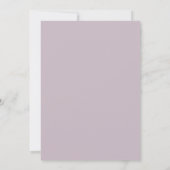 Amethyst Weiße Girlande Hochzeit Einladung (Rückseite)