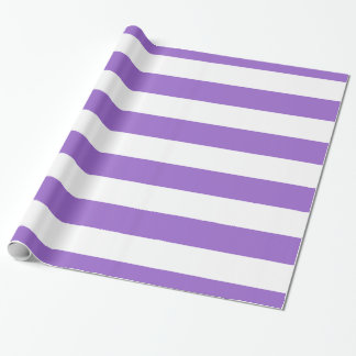 Amethyst, weißes XL Streifen Muster Geschenkpapier