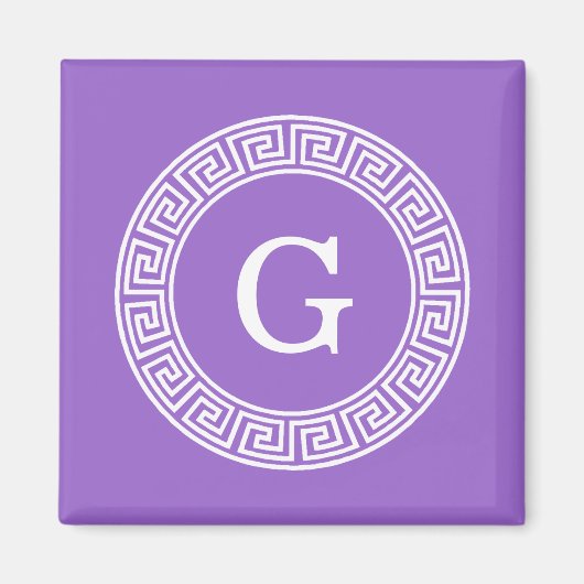 Amethyst Welch griechischer Schlüsselrahmen erste Magnet (Vorne)