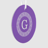 Amethyst Welch griechischer Schlüsselrahmen erste  Ornament (Vorderseite)