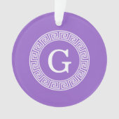 Amethyst Welch griechischer Schlüsselrahmen erste Ornament (Vorderseite)
