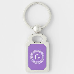 Amethyst Welch griechischer Schlüsselrahmen erste  Schlüsselanhänger