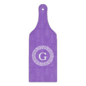 Amethyst Welch griechischer Schlüsselrahmen erste  Schneidebrett (Vorderseite)