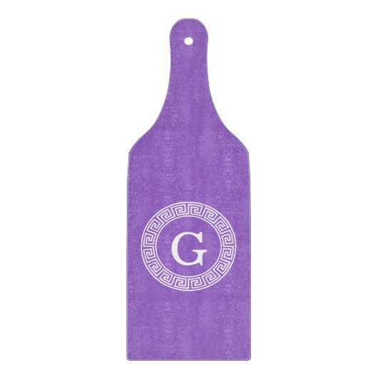 Amethyst Welch griechischer Schlüsselrahmen erste  Schneidebrett (Vorderseite)