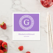 Amethyst Welch griechischer Schlüsselrahmen erste  Serviette (Beispiel)