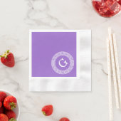 Amethyst Welch griechischer Schlüsselrahmen erste Serviette (Beispiel)