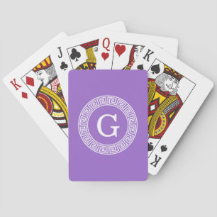 Amethyst Welch griechischer Schlüsselrahmen erste Spielkarten