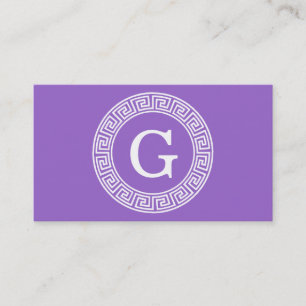 Amethyst Welch griechischer Schlüsselrahmen erste  Visitenkarte