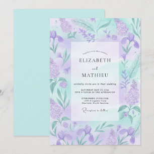 Amethyst Whimsical Hochzeit im Frühling Einladung