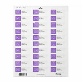 Amethyst, White Greece Key #1, Gerahmtes Monogramm (Vorne)