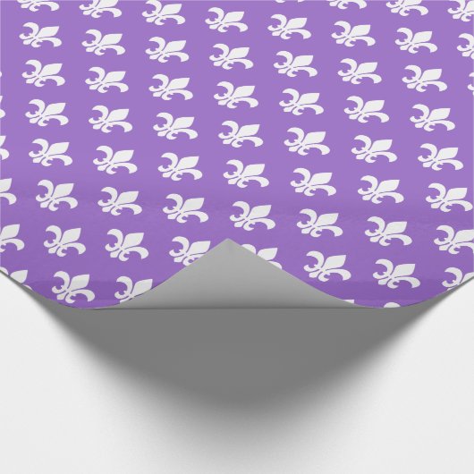 Amethyst White Lilie Pattern Geschenkpapier (Ecke)