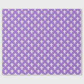 Amethyst White Lilie Pattern Geschenkpapier (Flach)