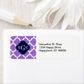Amethyst White Marokcan #5 Navy 3 Initial Monogram (Insitu)
