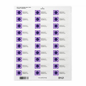 Amethyst White Marokcan #5 Navy 3 Initial Monogram (Vorne)