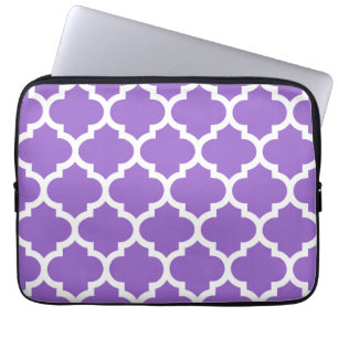 Amethyst White marokkanisches Quatrefolienmuster # Laptopschutzhülle