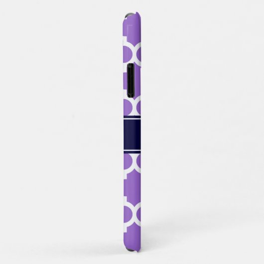 Amethyst Whmarokkanisch #5 Navy Blue Name Monogram Case-Mate iPhone Hülle (Hinten/Rechts)