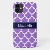 Amethyst Whmarokkanisch #5 Navy Blue Name Monogram Case-Mate iPhone Hülle (Rückseite)
