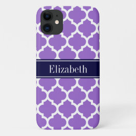 Amethyst Whmarokkanisch #5 Navy Blue Name Monogram Case-Mate iPhone Hülle
